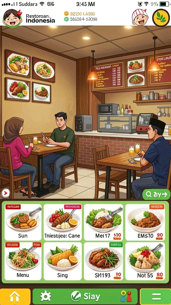 meriah4d - Tangkapan layar memperlihatkan karakter yang dapat dikostumisasi dengan berbagai pilihan.